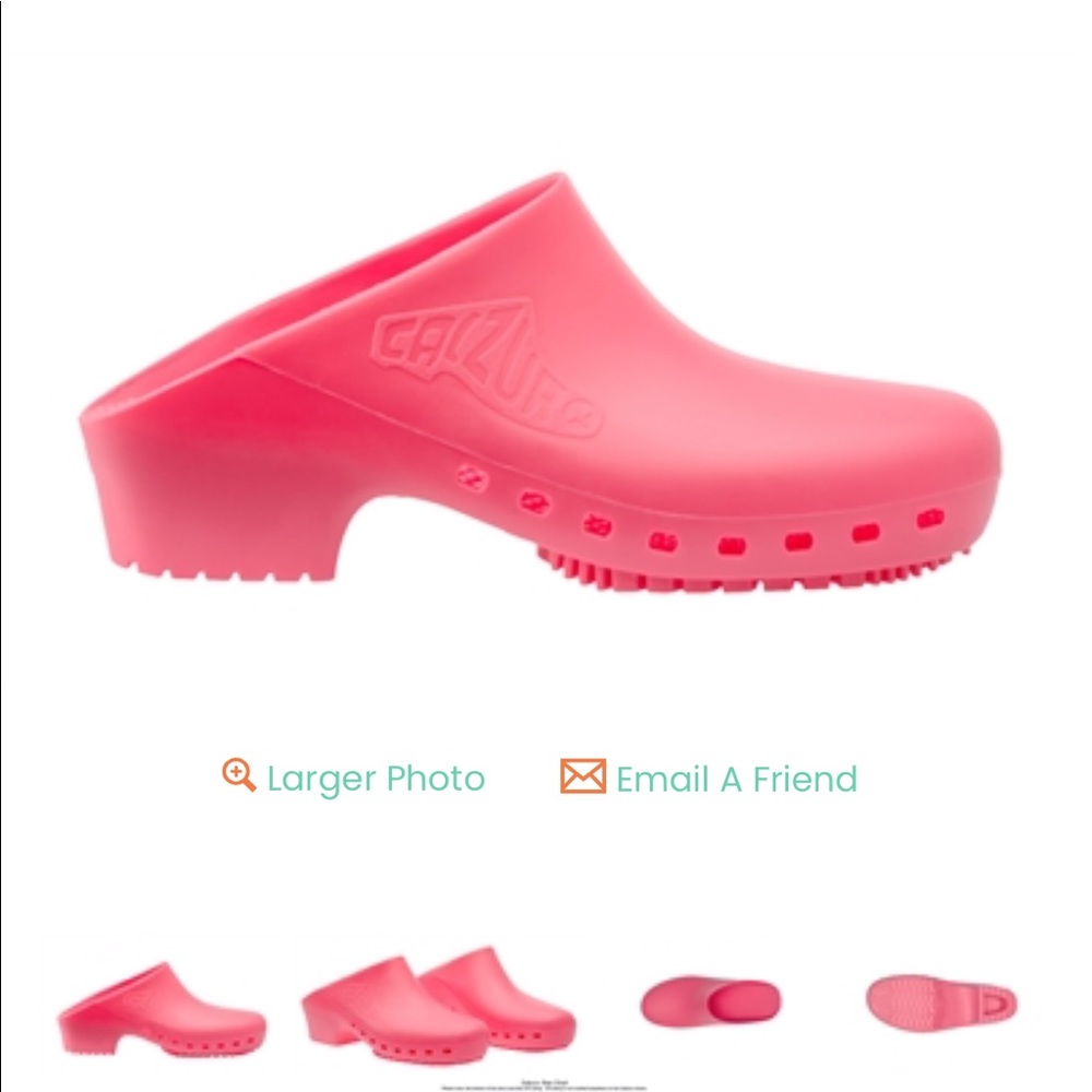 New Hot Pink Calzuro Clogs without holes!